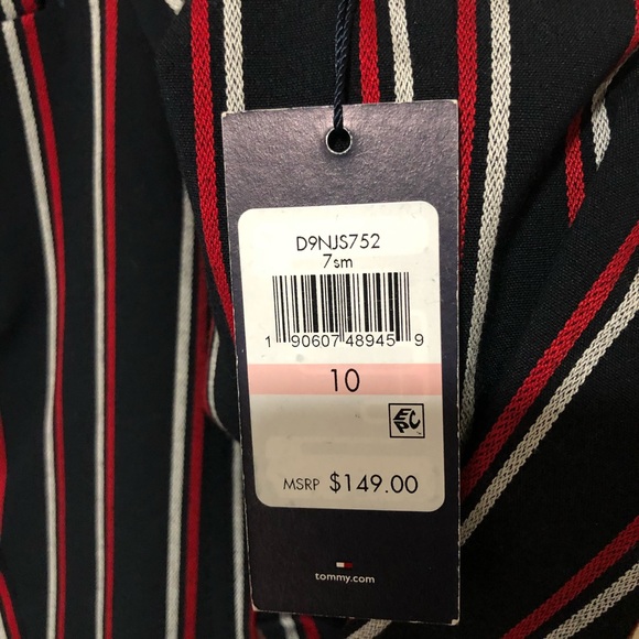 Tommy Hilfiger Pinstripe Navy Blue Jacket Blazer - Picture 5 of 7